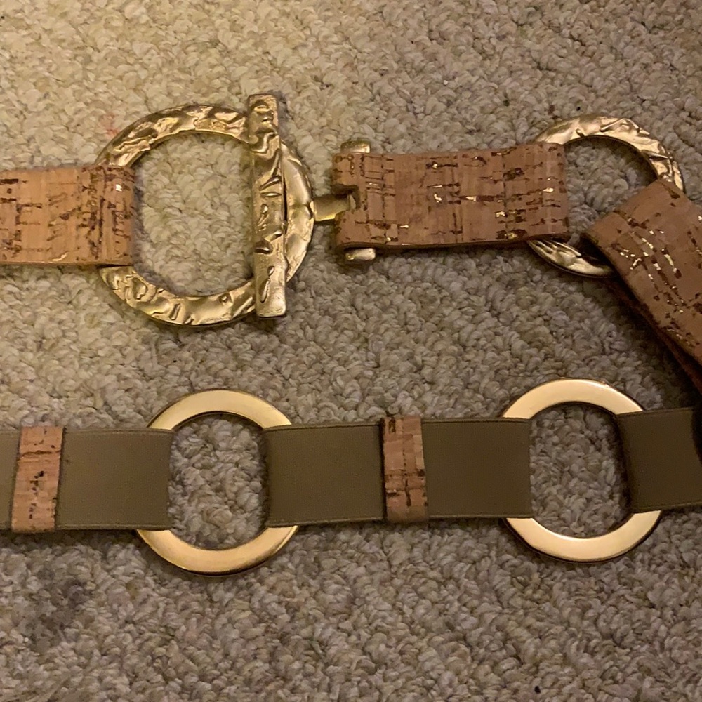 New! Sandy Duftler designs gold and cork belt M/L